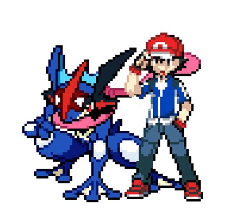 greninja ash pixel art|Ash and Ash.